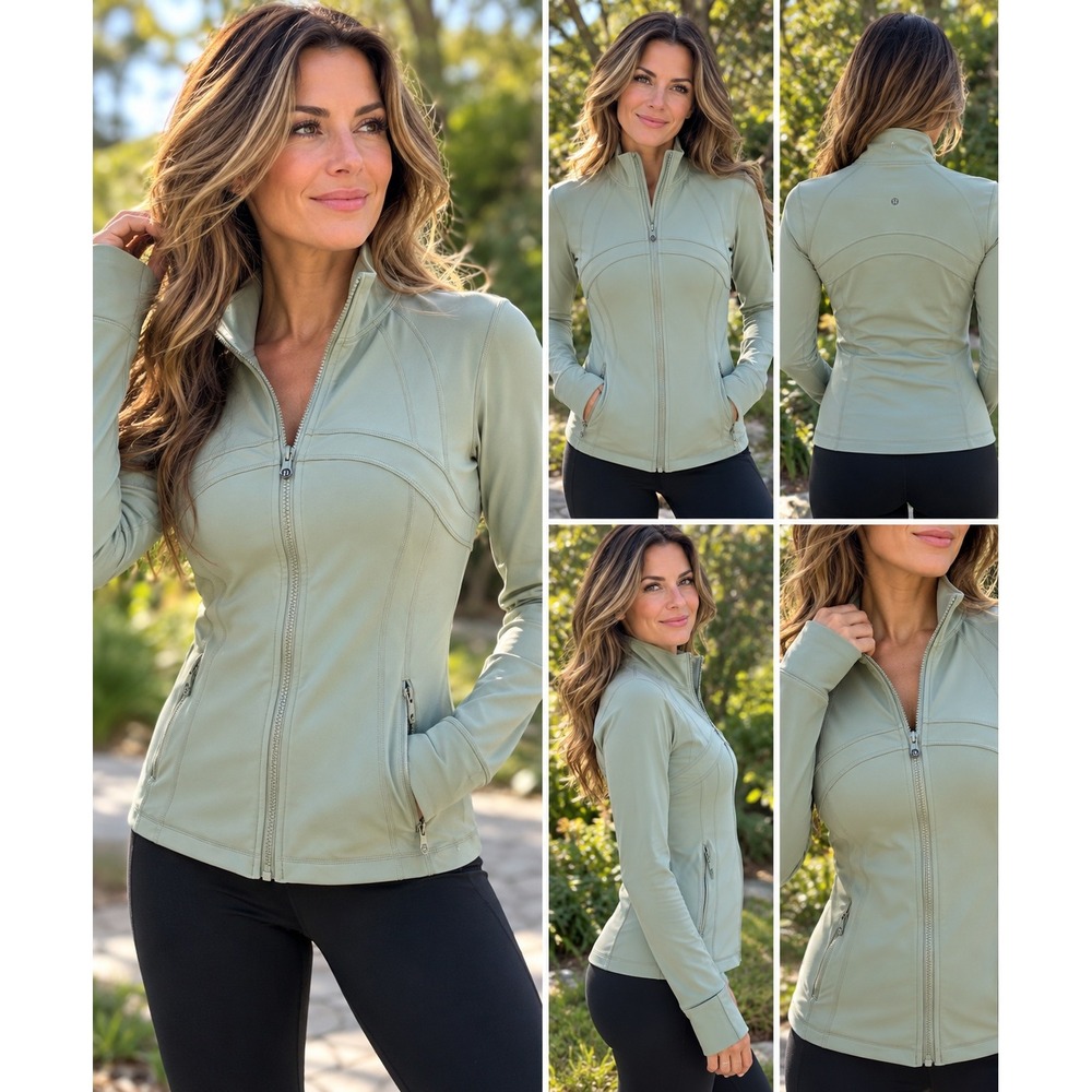 Clean Girl Athleisure Define Nulu Jacket Lululemon Sage Green Womens 10